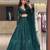 teal green georgette embroidered lehenga choli