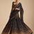 black georgette embroidered lehenga choli
