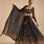 black georgette embroidered lehenga choli