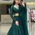 teal green georgette embroidered lehenga choli