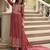 D peach georgette readymade suit with embroidery & sequence work