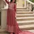 D peach georgette readymade suit with embroidery & sequence work