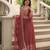 D peach georgette readymade suit with embroidery & sequence work