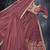 D peach georgette readymade suit with embroidery & sequence work