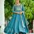 Blue vichitra silk anarkali readymade suit with embroidery & zari work