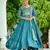 Blue vichitra silk anarkali readymade suit with embroidery & zari work