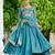 Blue vichitra silk anarkali readymade suit with embroidery & zari work