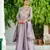 Lavender vichitra silk anarkali readymade suit with embroidery & zari work