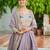 Lavender vichitra silk anarkali readymade suit with embroidery & zari work