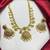 Antique Gold Temple Jewelry Set: Ruby Polki Kundan Necklace, Jhumka Earrings, Bridal Wedding Ethnic