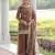 Brown silk readymade suit with embroidery & sequince work