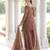 Brown silk readymade suit with embroidery & sequince work