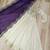 White & violet silk anarkali readymade suit with embroidery & beads work