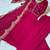 Rani pink chanderi silk anarkali readymade suit with thread embroidery work