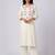 White rayon embroidered kurta set