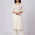 White rayon embroidered kurta set
