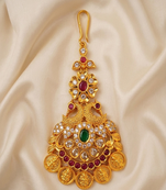Multicolor peacock kasu bridal maangtikka