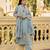 Women's Gorgeous Embroidery Work Chanderi Silk Fabric Straight Kurta Pant and Dupatta Set