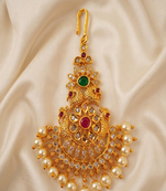 Multicolor peacock bridal maangtikka