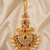 Multicolor peacock maangtikka with pearl drops