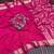 pink embroidery with printed zari jaqurad border georgette saree