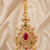 Multicolor maangtikka with ruby stone
