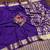 purple embroidery with printed zari jaqurad border georgette saree