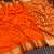 orange jaqurad border and zari chit pallu khaddi crep georgette sareewith tassels 