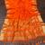 orange jaqurad border and zari chit pallu khaddi crep georgette sareewith tassels 