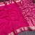 pink jaqurad border and zari chit pallu khaddi crep georgette sareewith tassels 