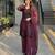Lite maroon georgette  party wear embroidery  suit set