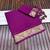plum jaqurad border and zari chit pallu khaddi crep georgette sareewith tassels 