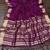 plum jaqurad border and zari chit pallu khaddi crep georgette sareewith tassels 