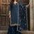 Blue georgette party wear embroidery  suit set