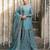 Sky blue georgette party wear embroidery sharara suit set
