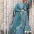 Sky blue georgette party wear embroidery sharara suit set