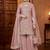 Lite pink georgette party wear embroidery sharara suit set