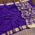 purple jaqurad border and zari chit pallu with tassels khaddi crep georgette saree