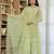 Women's Gorgeous Thread Work Chanderi Silk Fabric Flared Anarkali Pant and Dupatta Set