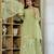 Women's Gorgeous Thread Work Chanderi Silk Fabric Flared Anarkali Pant and Dupatta Set
