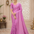 pink jaqurad border with tassels on pallu a khaddi crep georgette saree