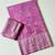 pink jaqurad border with tassels on pallu a khaddi crep georgette saree