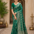 green jaqurad border with tassels on pallu a khaddi crep georgette saree