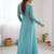 Blue embroidered georgette palazzo set with floral jacket and handwork details