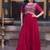 Pink zari & sequins embroidered work georgette stitched kurta gown
