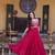 Pink zari & sequins embroidered work georgette stitched kurta gown