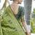 Mahendi woven jacquard  art  banarasi silk  saree with blouse piece.