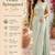Graceful women's sea green satin embroidered ready to wear satin saree with unstiched blouse