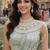 Graceful women's sea green satin embroidered ready to wear satin saree with unstiched blouse