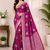 purple sequin embroidery cut lace fitting viscos khaddi creap georgette saree